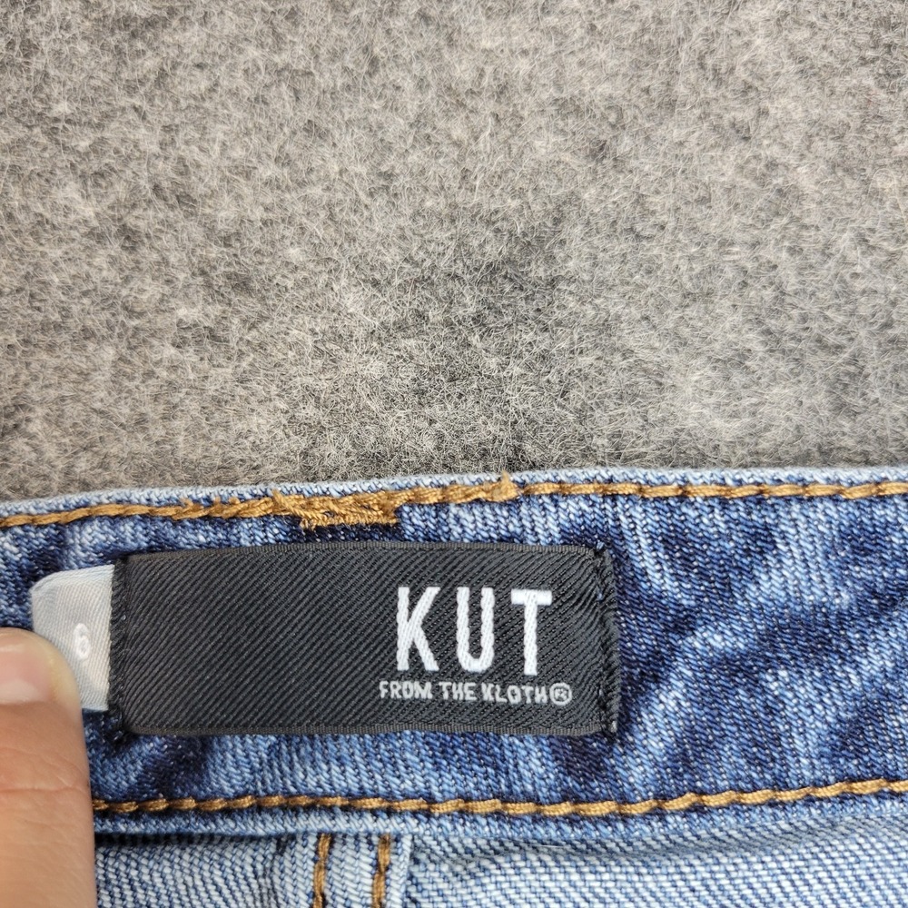 KUT From The Kloth Jeans Womens 6 Blue Denim Reese Ankle Straight Leg Casual - Picture 11 of 12